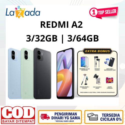 Xiaomi Redmi A2 3/64 3 GB RAM internal 64 GB Helio G36 Harga 793,600 rupiah*Gratis Ongkir