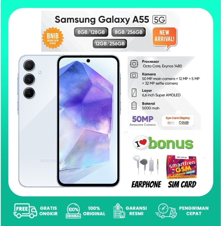 Samsung A55 5g 12/256 Gb Official Guarantee Sein Toko - 12/256 Navy Harga  4,500,000 Ringgit*Penghantaran Percuma