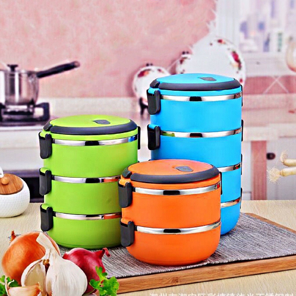 Rantang Tempat Makan Lunch Box 2 3 Susun Stainless Doff