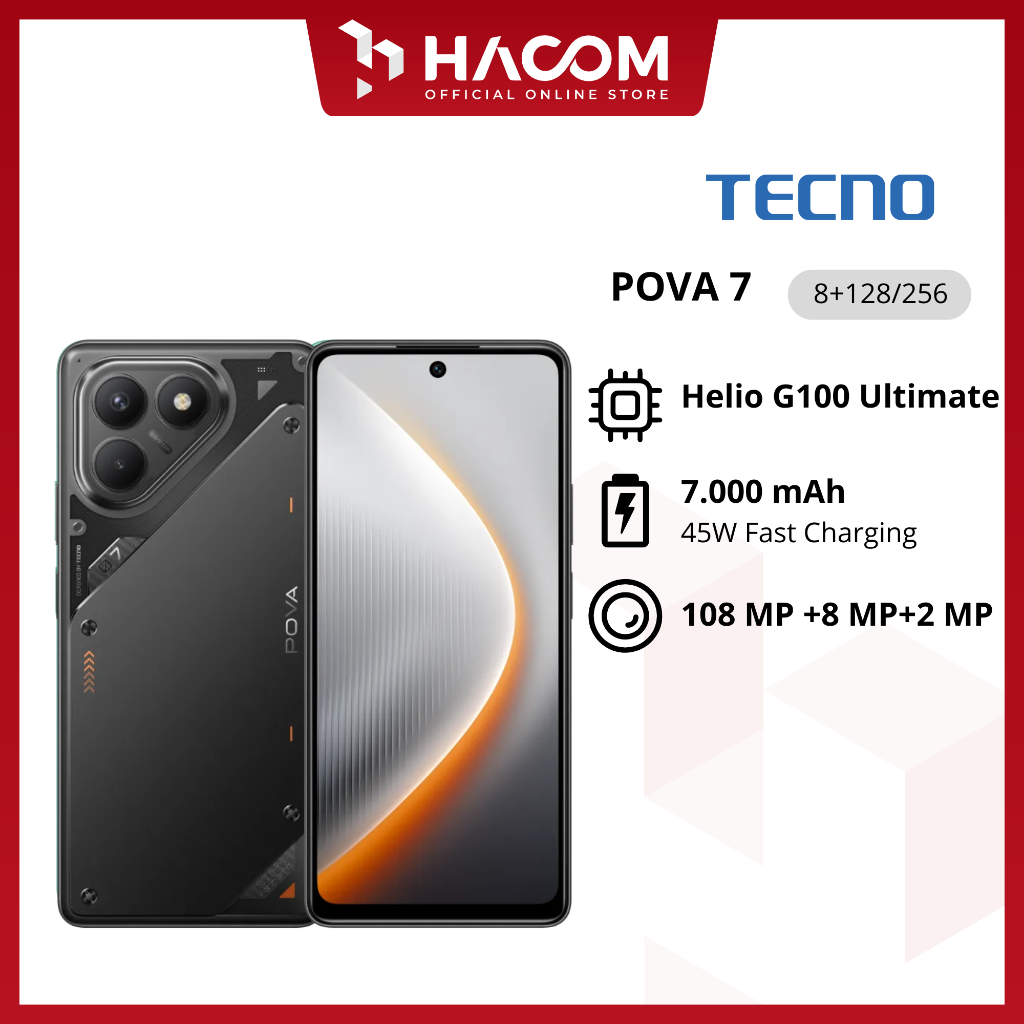 TECNO POVA 7 8GB+256GB GARANSI RESMI TECNO 1 TAHUN Harga 2,199,000 rupiah*Gratis Ongkir