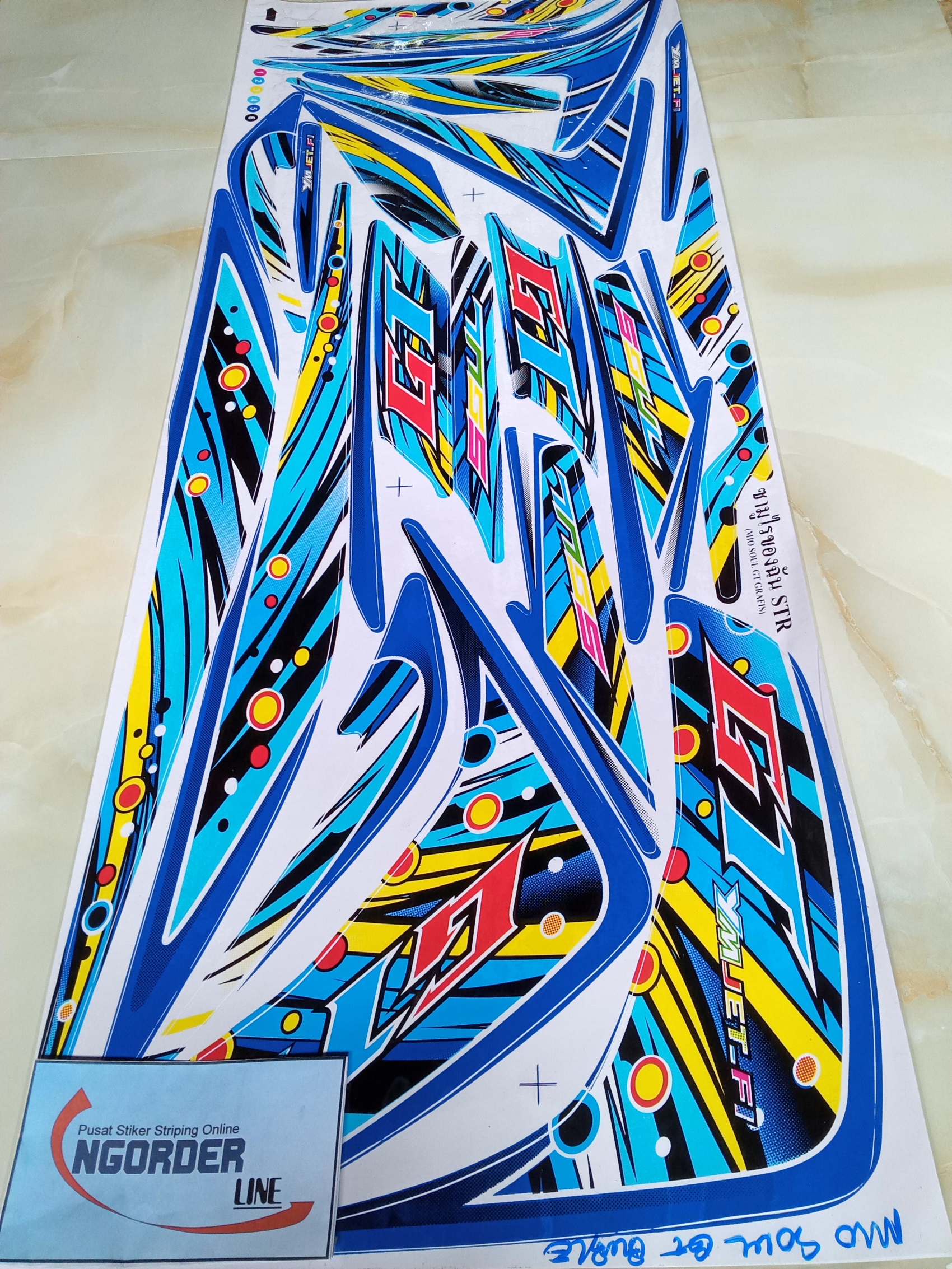 Striping Sticker Lis Variasi Motor Yamaha MIO SOUL GT GRAFIS Biru Lazada Indonesia