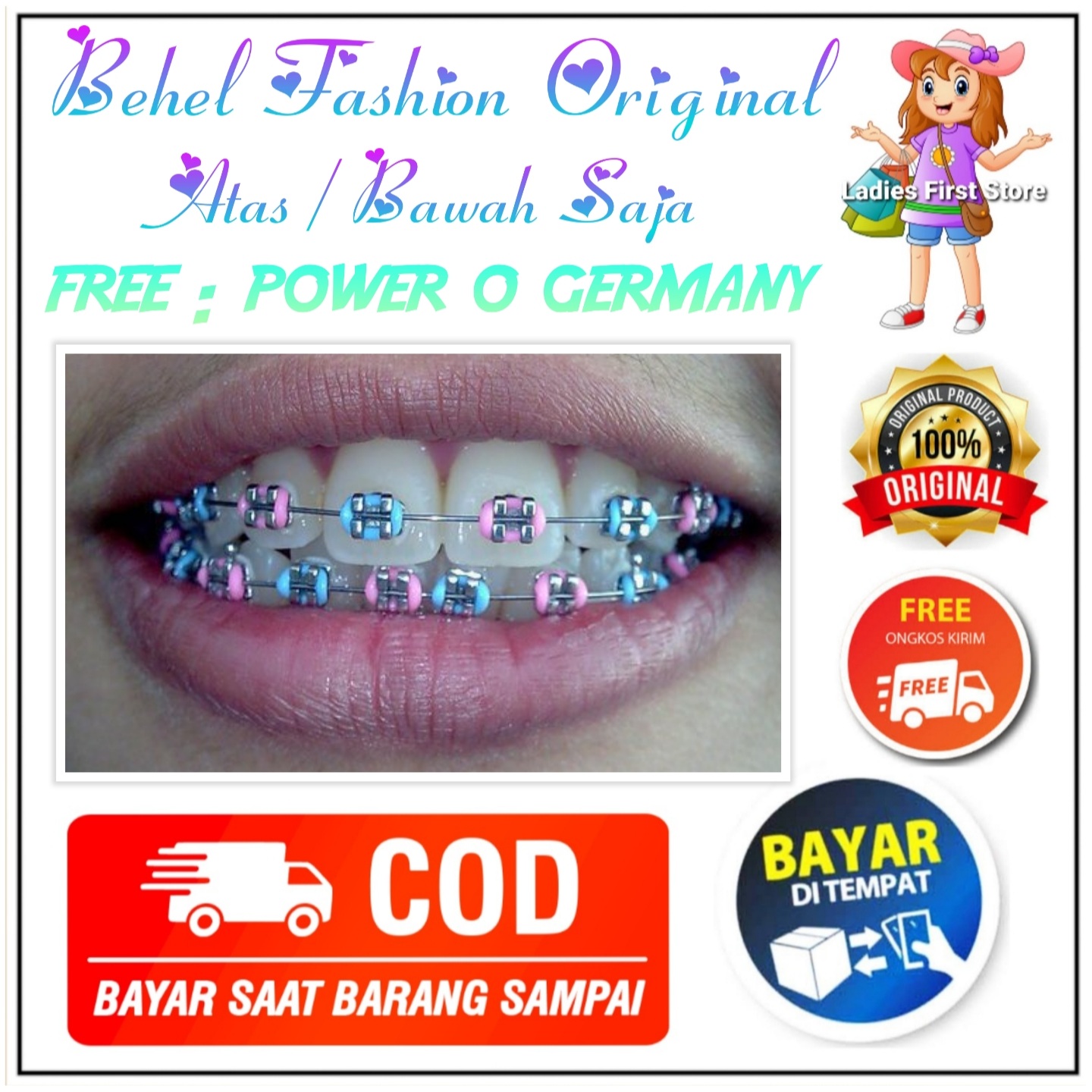 Terlaris Behel Fashion Original Untuk Cewek Cowok Warna Biru Pink Atas Saja Behel Fashion Lepas Pasang Behel Lepas Pasang Bracket Behel Grosir Behel Behel Behel