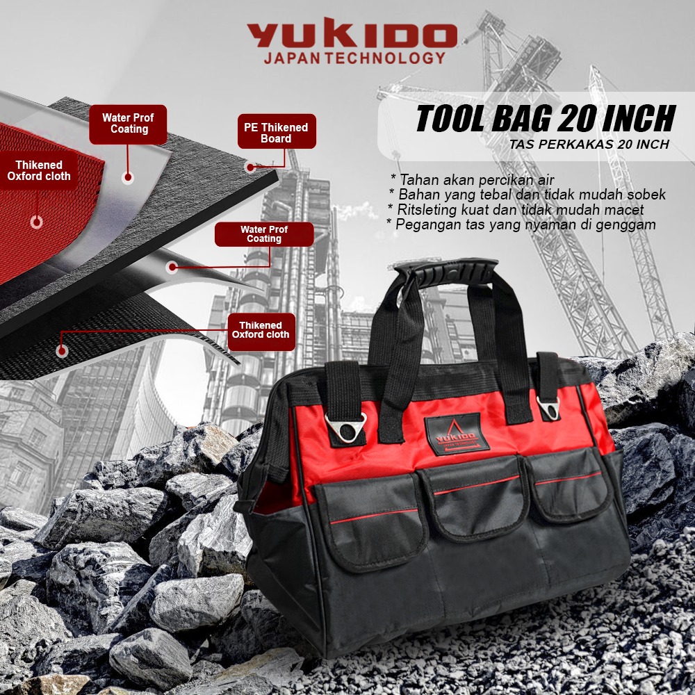 ISKU Tool Box Tool Bag Perkakas multifungsi portabel kotak bengkel