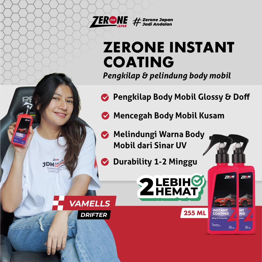 Zerone Instant Coating Pengkilap Body Mobil Efek Daun Talas 255 ml - Pengkilap Cat Body Mobil - Nano Coating Body Mobil - Kompon Mobil Penghilang Baret Harga 119,000 rupiah*Gratis Ongkir