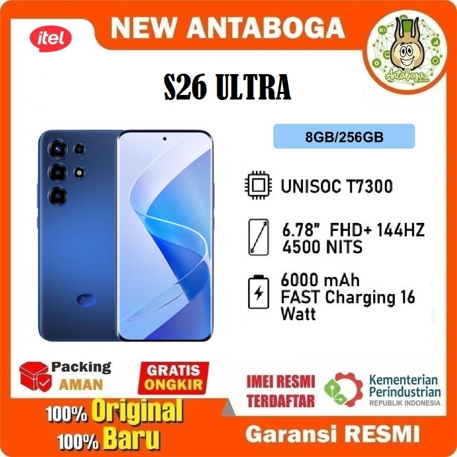 Itel S26 ultra 8/256 GB official warranty Harga  2,550,000 Ringgit*Penghantaran Percuma