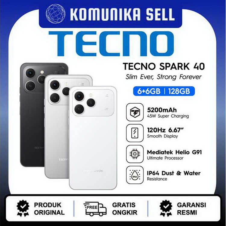 Tecno Spark 40 Harga 1,810,000 rupiah*Gratis Ongkir