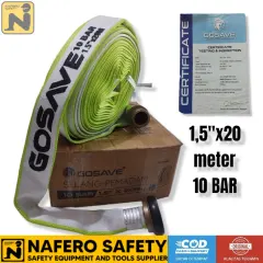Selang FIRE Hydrant GOSAVE Pemadam API 10 Bar 1.5 x 20 Meter Coupling Machino GOSAVE
