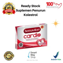 Suplemen Penurun Kolestrol Hemaviton Cardio 1 Blister isi 10 Kaplet HALAL BPOM
