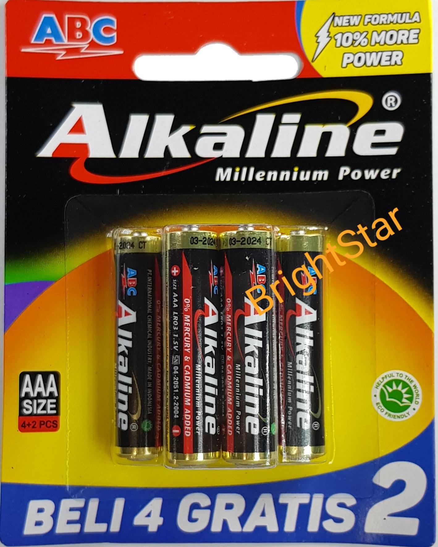 Baterai Abc Alkaline Aaa A3 6 Pcs Pack Lazada Indonesia