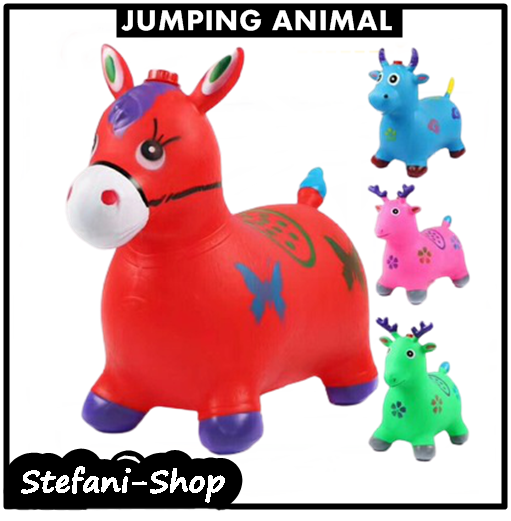 Jumping animal music-inflatable horse riding toys