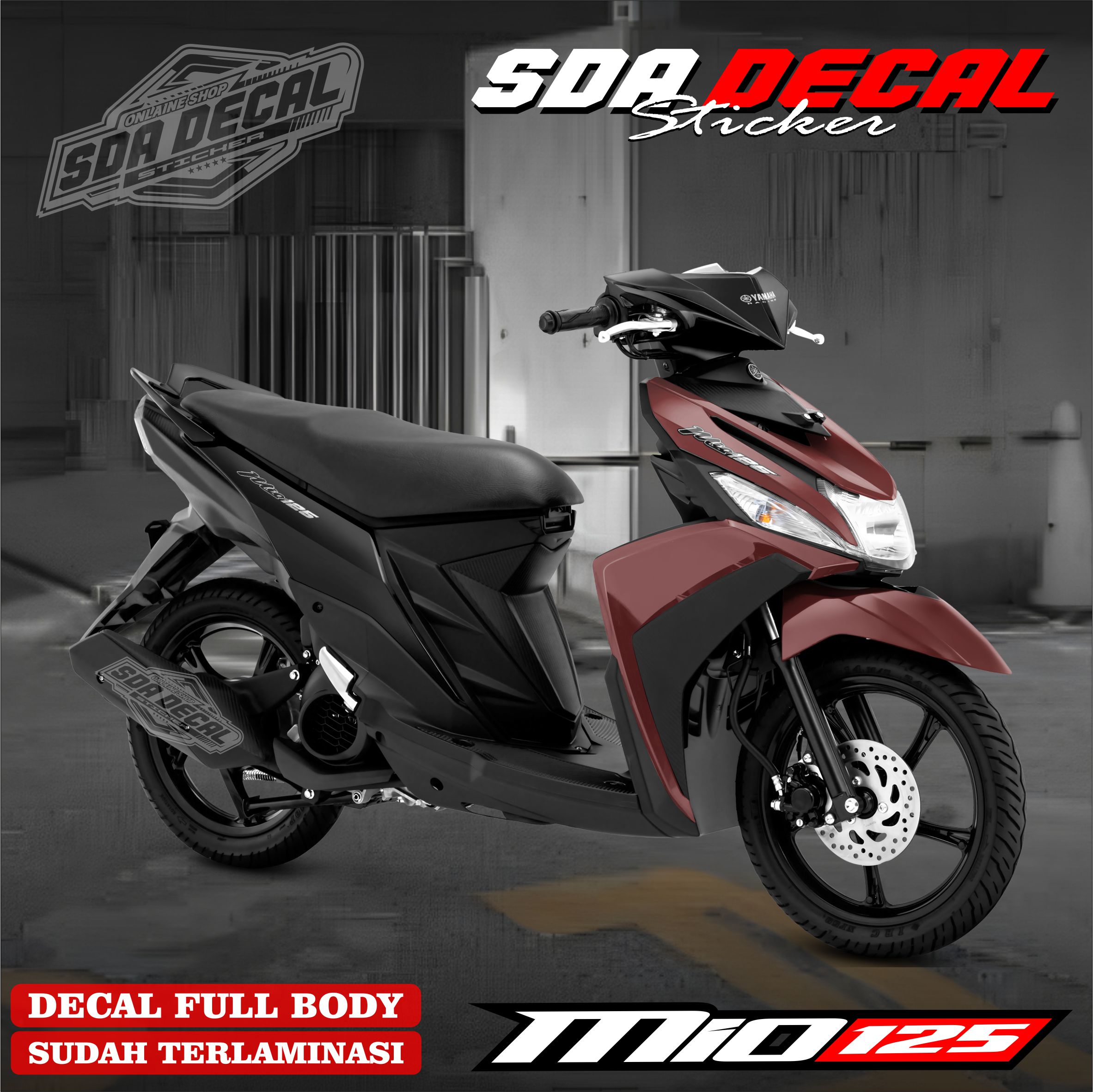Custom Full Body Decal Sticker Mio M3, Z, 125 - Motorcycle Variation Decal Sticker Mio M3, Z, 125 Sda.09 Harga 190,000 Ringgit*Penghantaran Percuma