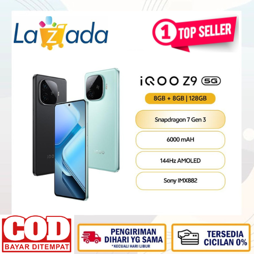 Promotion! ! Iqoo Z9 5g (12/256) Snapdragon 7 Gen 3, 6000 Mah, 144Hz Amoled (4500 Nits), Sony Imx882 Giá 3,200,000 Đồng*Miễn phí vận chuyển