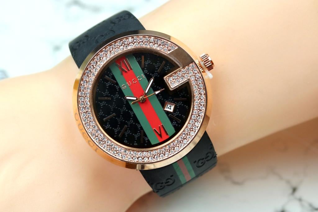 JAM TANGAN WANITA G.C RUBBER DIAMOND 4 