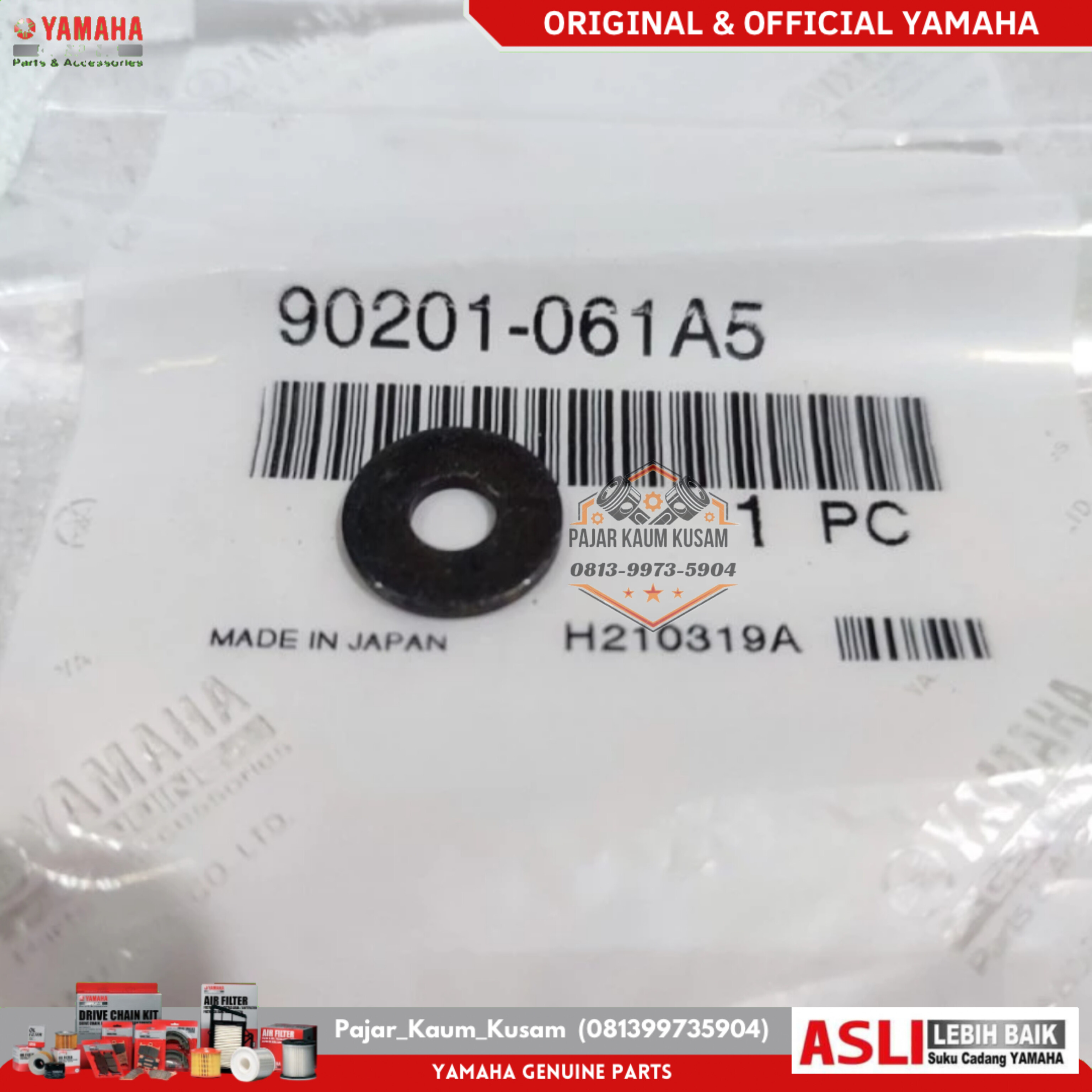 RING PLAT BAUT CEPET LUMPUR RX KING ORIGINAL JAPAN 90201-061A5 WASHER, PLATE Harga 15,000 rupiah*Gratis Ongkir