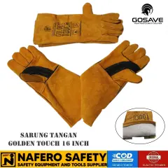 SARUNG TANGAN LAS KULIT ASLI / LEATHER WELDING GLOVES GOLDEN TOUCH 16INCH GOSAVE