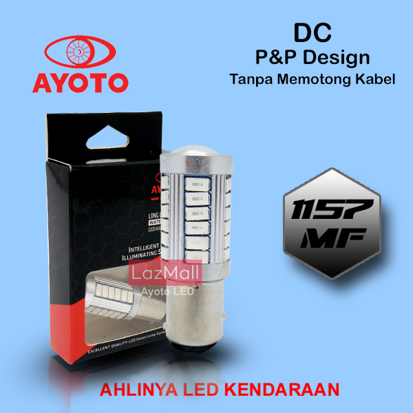 1 Buah Lampu Stop LED Motor/Mobil 1157 Flash/Strobo/Berkedip DC PNP. Harga 21,555 rupiah*Gratis Ongkir