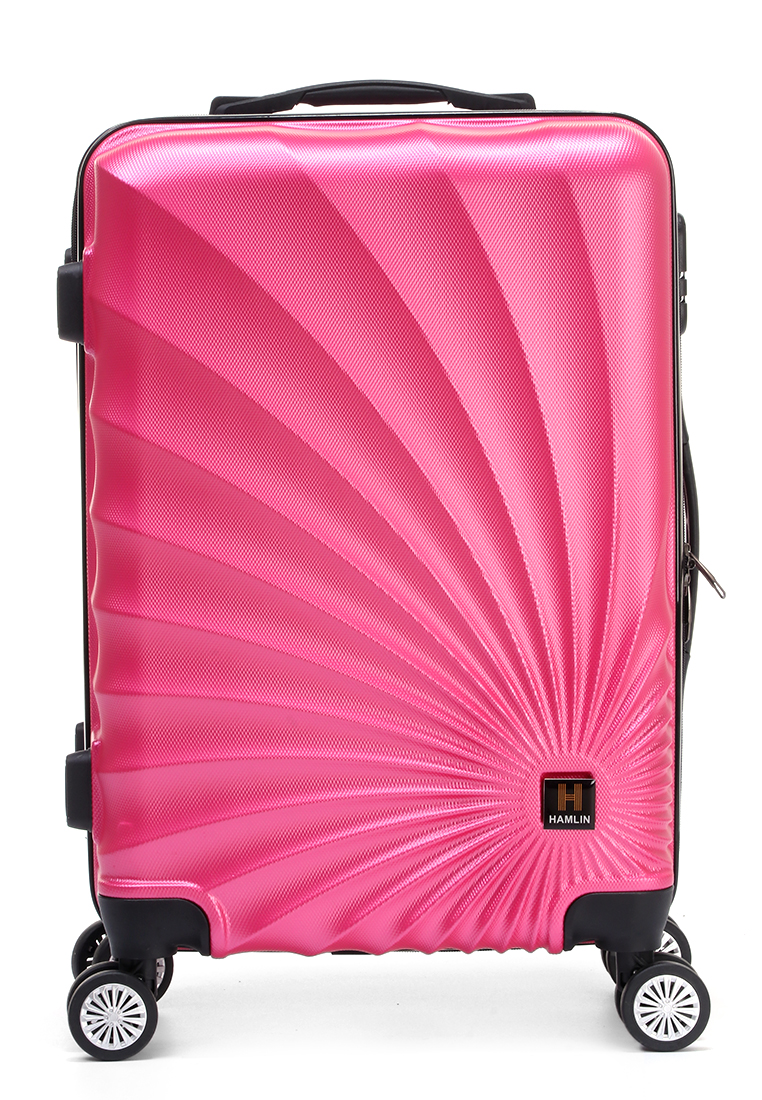 Lazada Indonesia - Hamlin Hume Koper Suitcase Size 22 Inch Tas Travel Wheel Luggage Bag Material Fiber 31 ORIGINAL – Pink