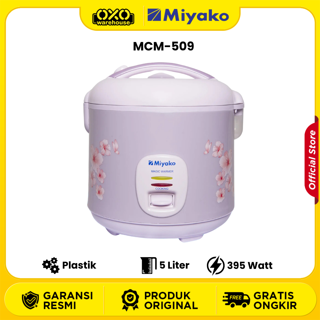 Miyako Rice Cooker Mcm 509 Cheapest Large Capacity 1.8 Liter Best Selling Official Guarantee Harga 245,000 rupiah*Gratis Ongkir