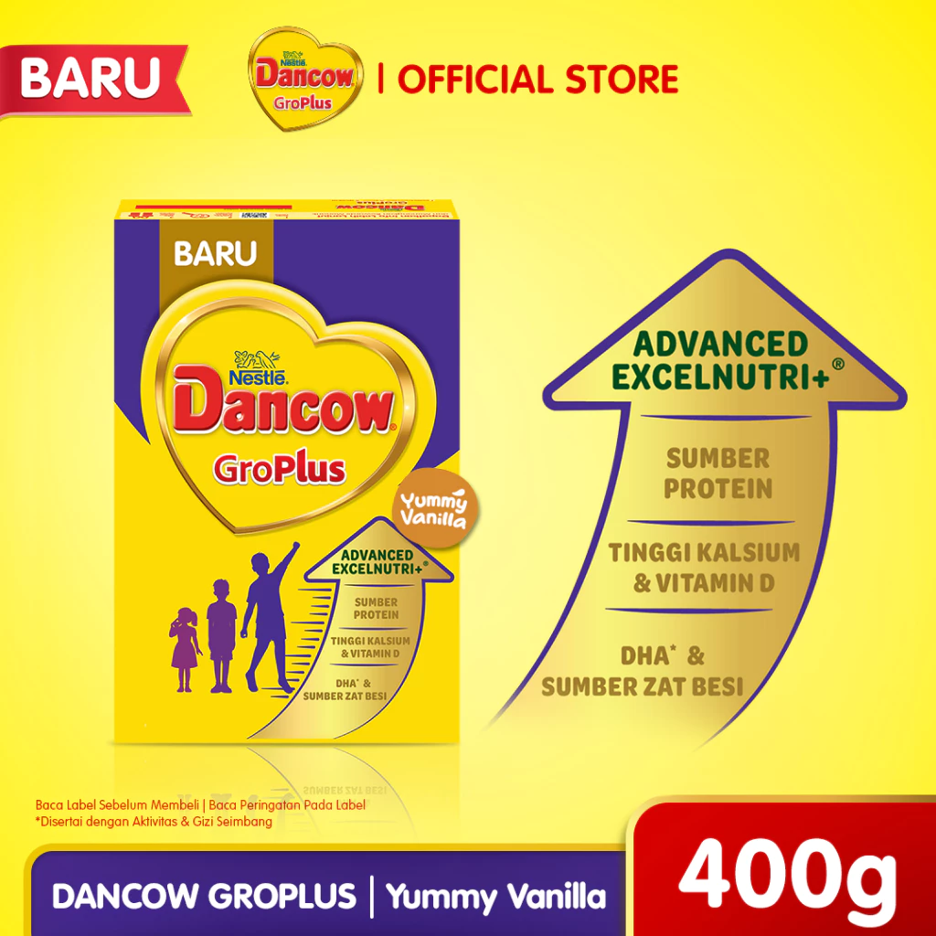 Nestle Dancow Groplus Growth Milk for Children Aged 1+ 400Gr Harga 69,500 rupiah*Gratis Ongkir