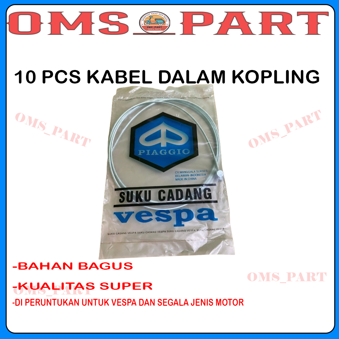 Kabel dalam Tali Kopling Vespa Super Sprint VBB PX Strada Excel (universal) Harga 2,900 rupiah*Gratis Ongkir