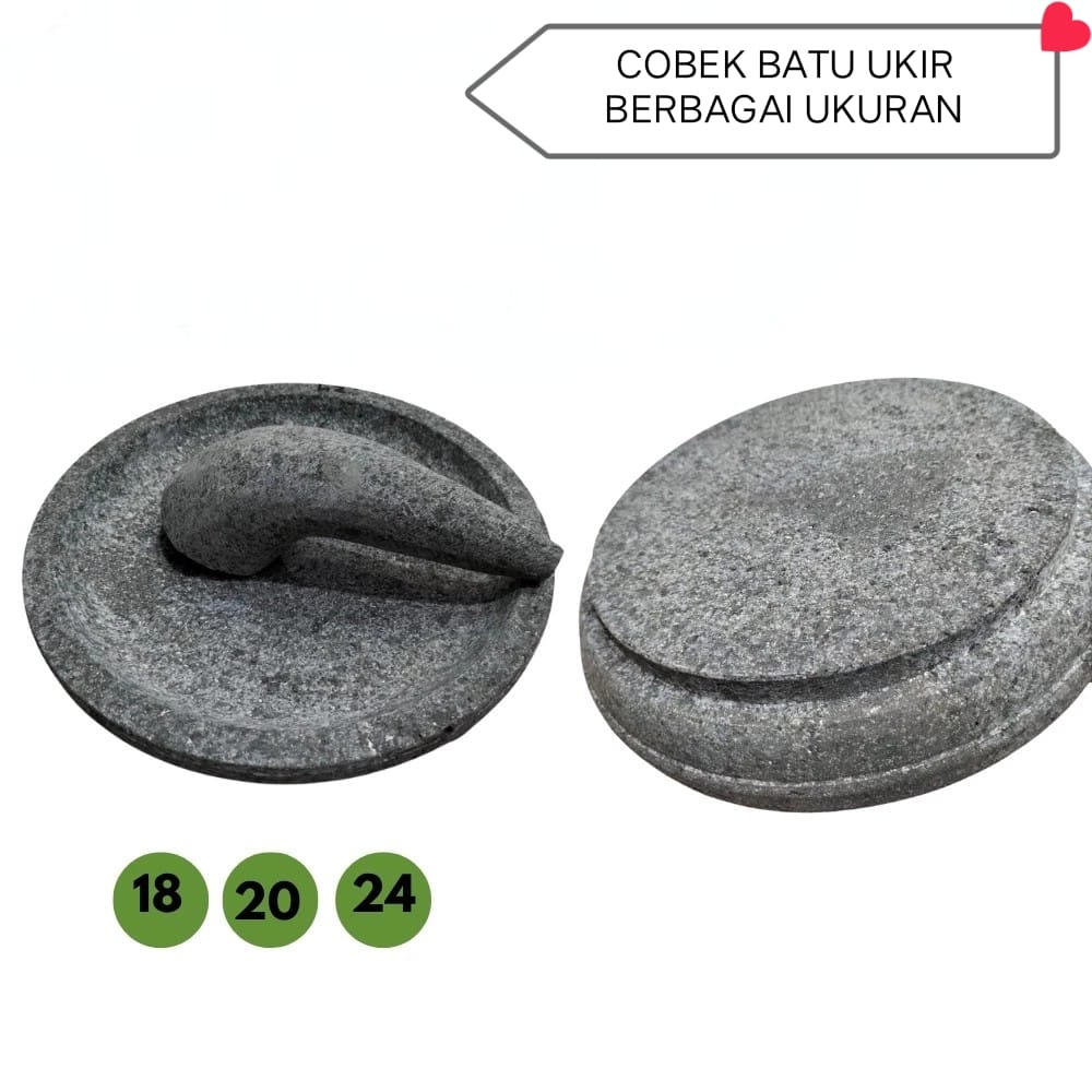 砂利・石・枕木 cobek batu asli 1 set ulekan batu 1 Set Cobek Dan Ulekan Batu Gunung 100% Asli Batu Ukuran