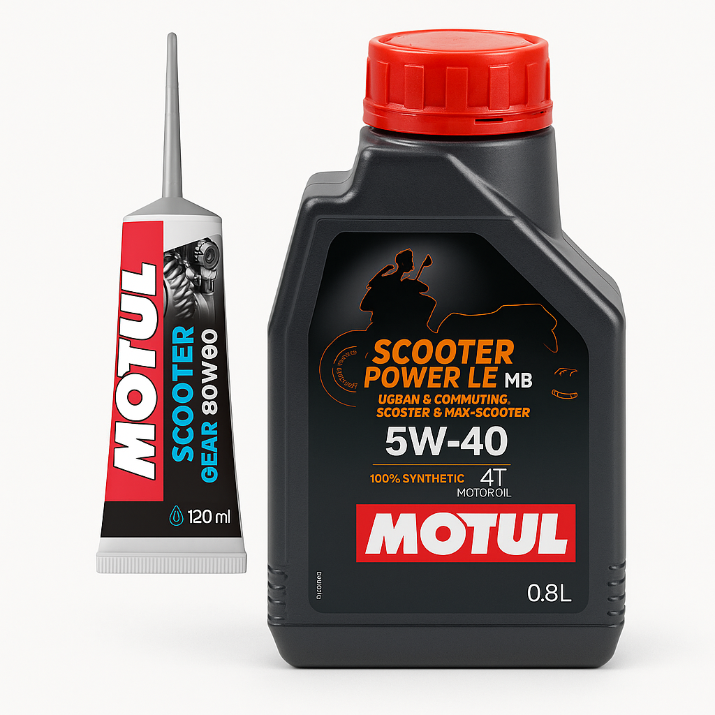 Motul Oli motor scooter power le 4T 5w40 0.8L 1L oil Matic 100% synthetic for all motor types Harga 127,999 rupiah*Gratis Ongkir