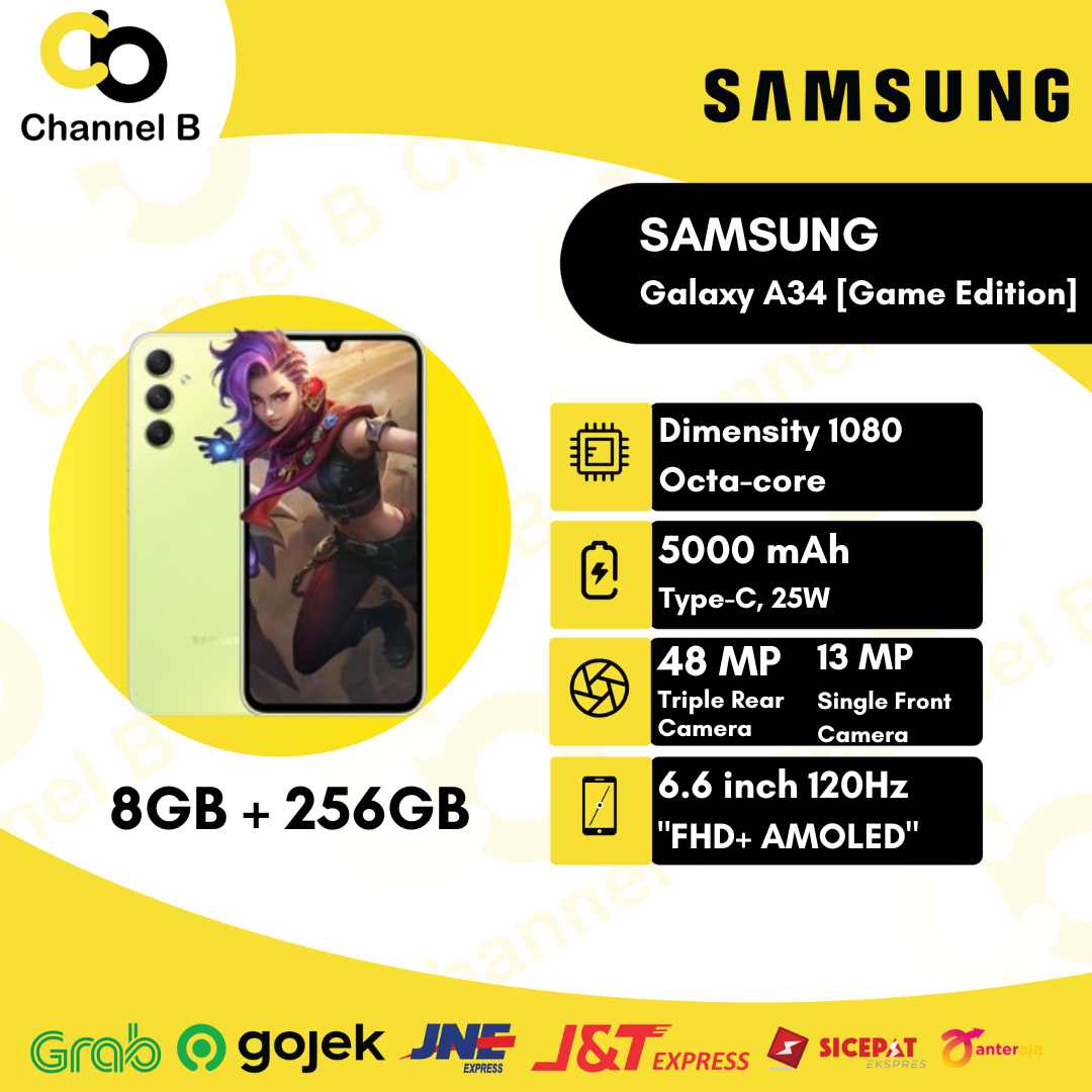 Samsung Galaxy A34 5G (Ram 8GB + Rom 256GB) | [Exclusive Gaming] - Garansi Resmi Giá 5,353,000 Đồng*Miễn phí vận chuyển
