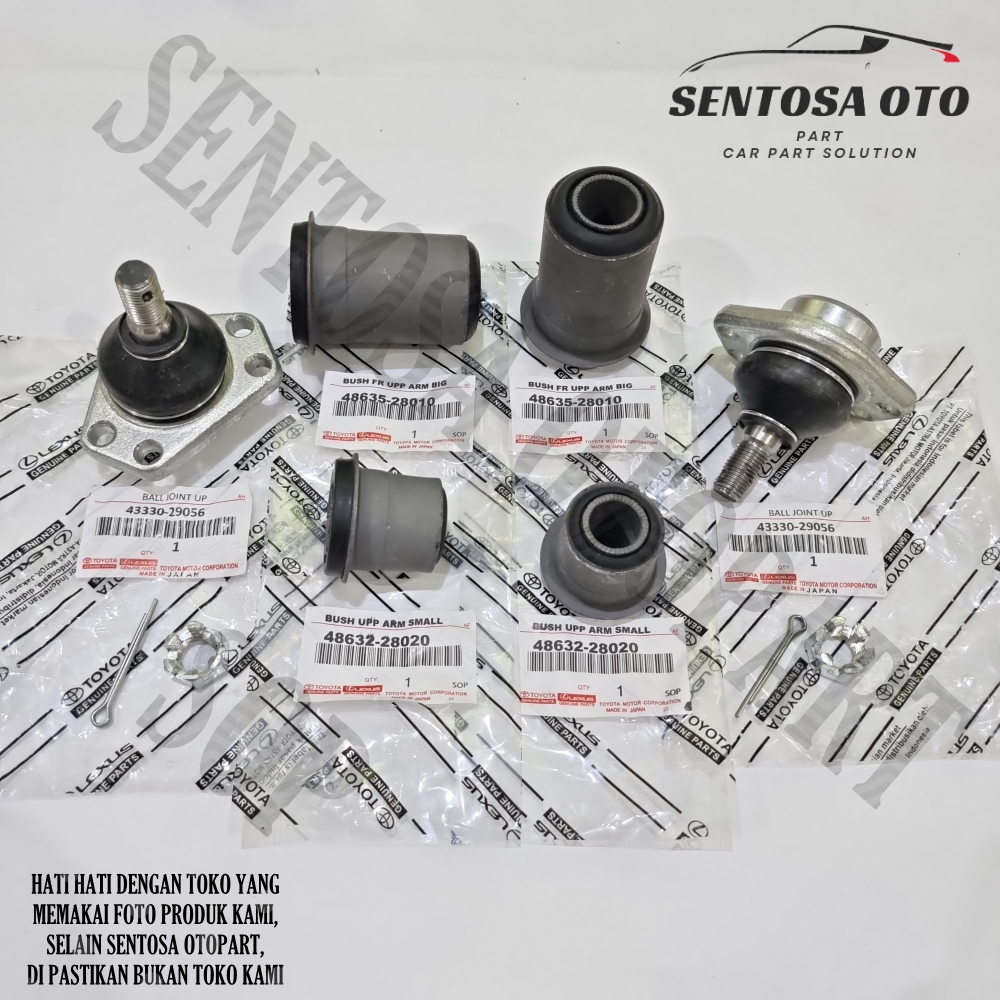 Bushing Upper Arm Besar Kecil Dan Ball Joint Atas Kijang 5K 7K Original 3Set 6Pcs Harga 280,000 rupiah*Gratis Ongkir