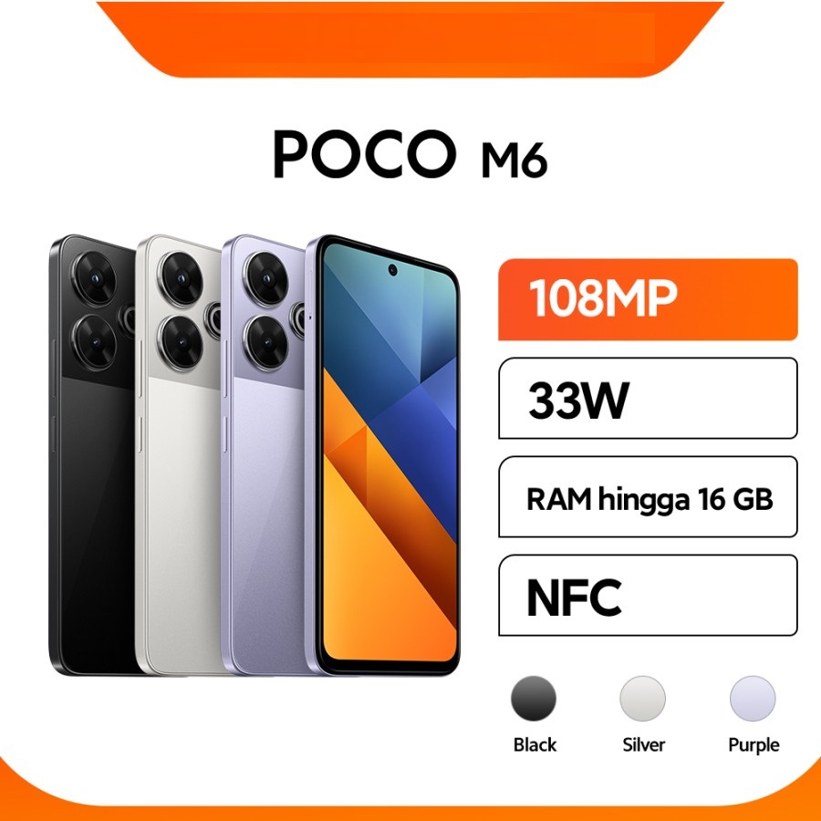 Xiaomi Poco M6 8/256 8GB 256GB HELIO G91 ULTRA CAMERA 108MP Giá 1,762,200 Đồng*Miễn phí vận chuyển