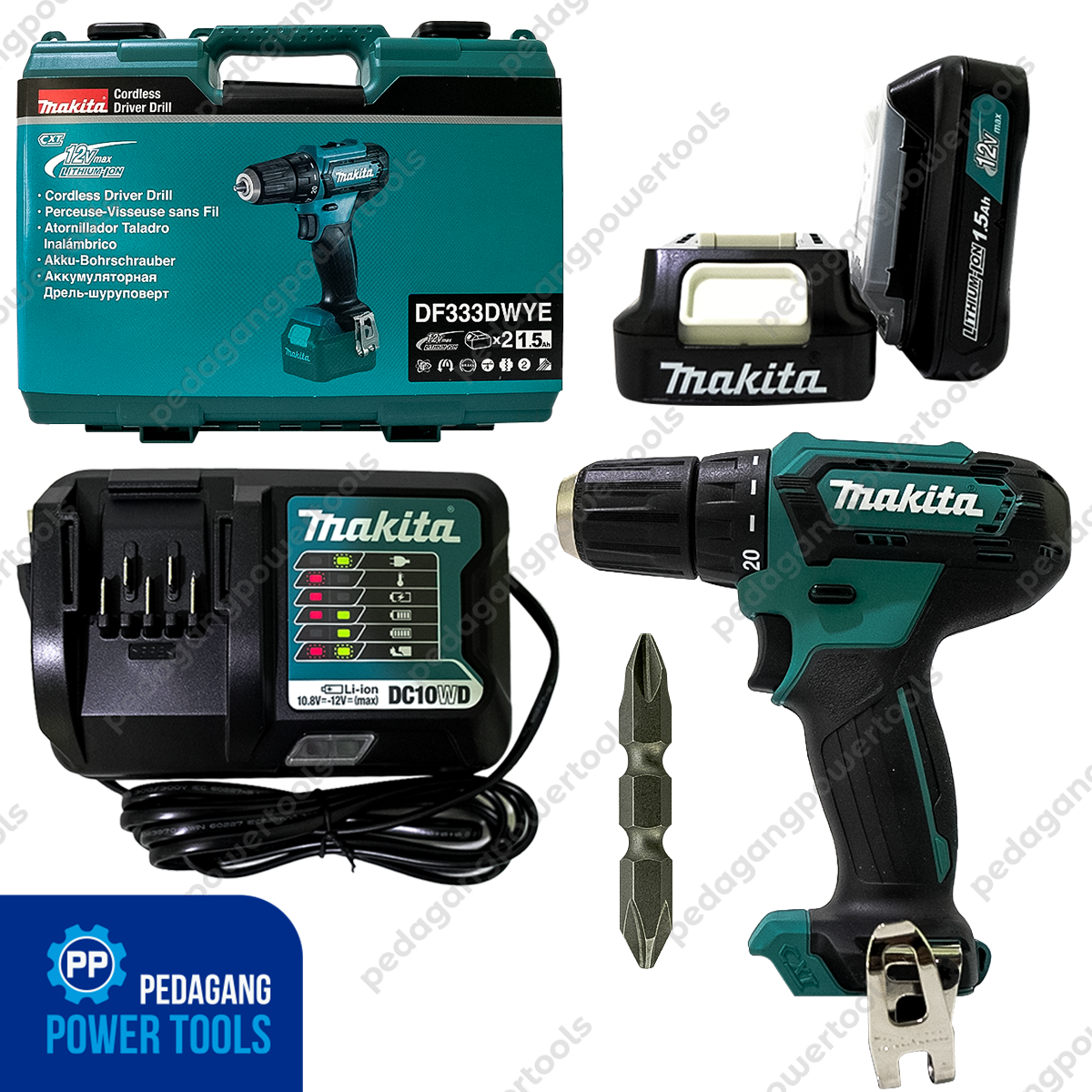Cordless Drill Makita 10mm Drill Big Promo MAKITA DF333DWYE MESIN