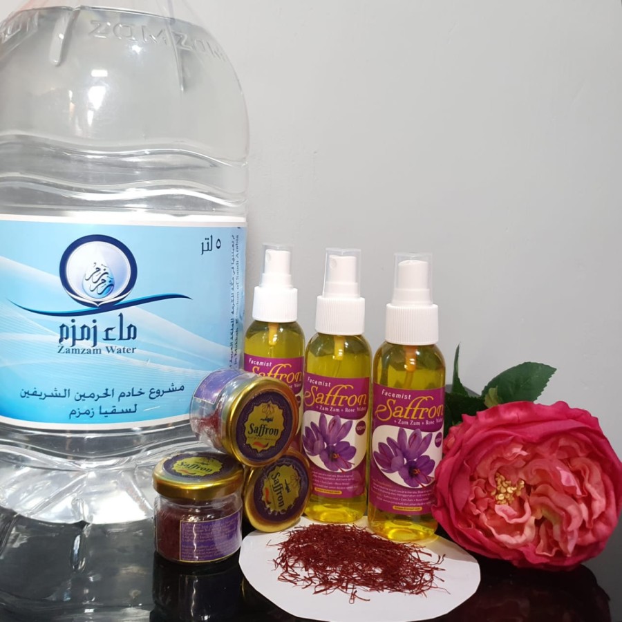 Dans Corners - Paket Lengkap Hampers Safron Facemist Masker Sabun Serum Safron - hadiah box Set Saffro…