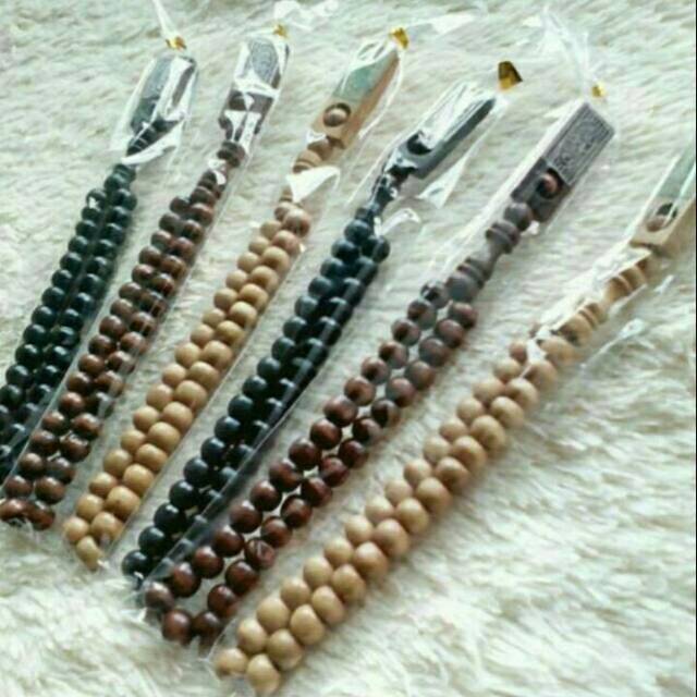 100 pcs Tasbih Kayu Kemas Plastik ||souvenir haji || souvenir umroh || souvenir tasbih souvenir pernik…