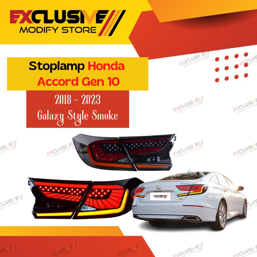 Galaxy style hrs stoplamp Honda Accord Gen 10 2018-2023 smoke Harga 4,675,000 rupiah*Gratis Ongkir