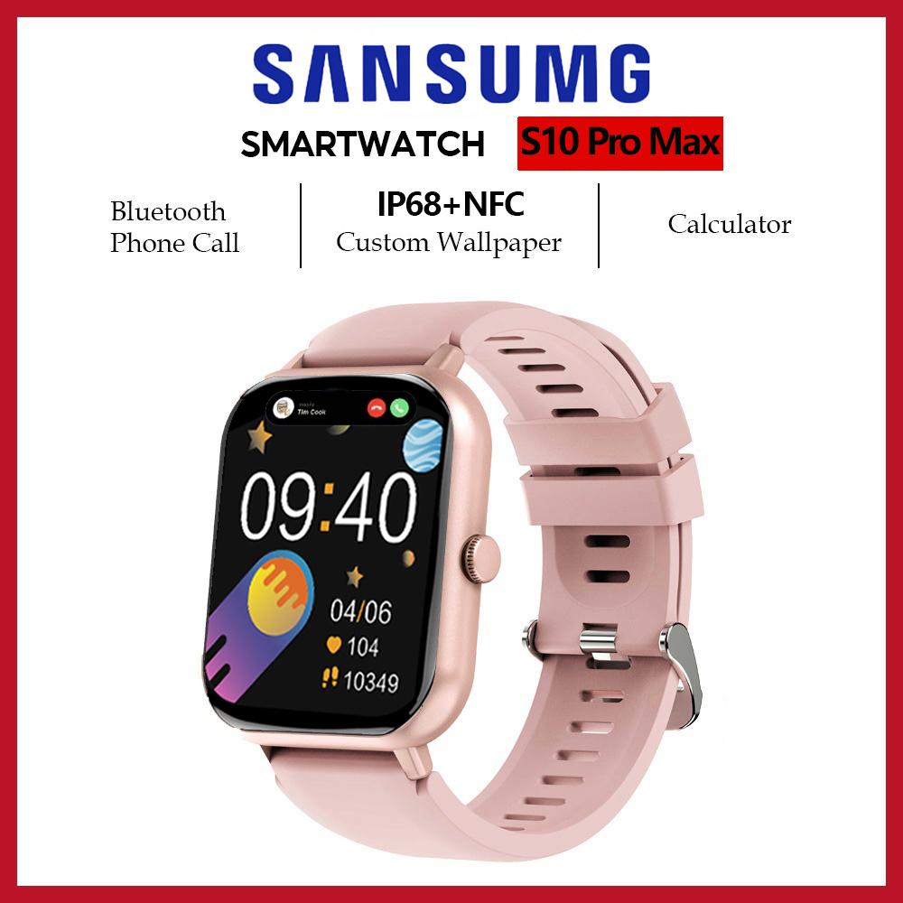 [Can Cod]2025 New Sansumg Galaxy S10 Pro Max Smartwatch Nfc Original Custom Wallpaper Men's Running Watch Pace 2.3 Full Screen Fitness Tracker Bluetooth Call Waterproof Monitor Heart Rate Monitor Water Smart Watch Ip68 Bluetooth Sports Smart Watch Harga  189,000 rupiah*Gratis Ongkir