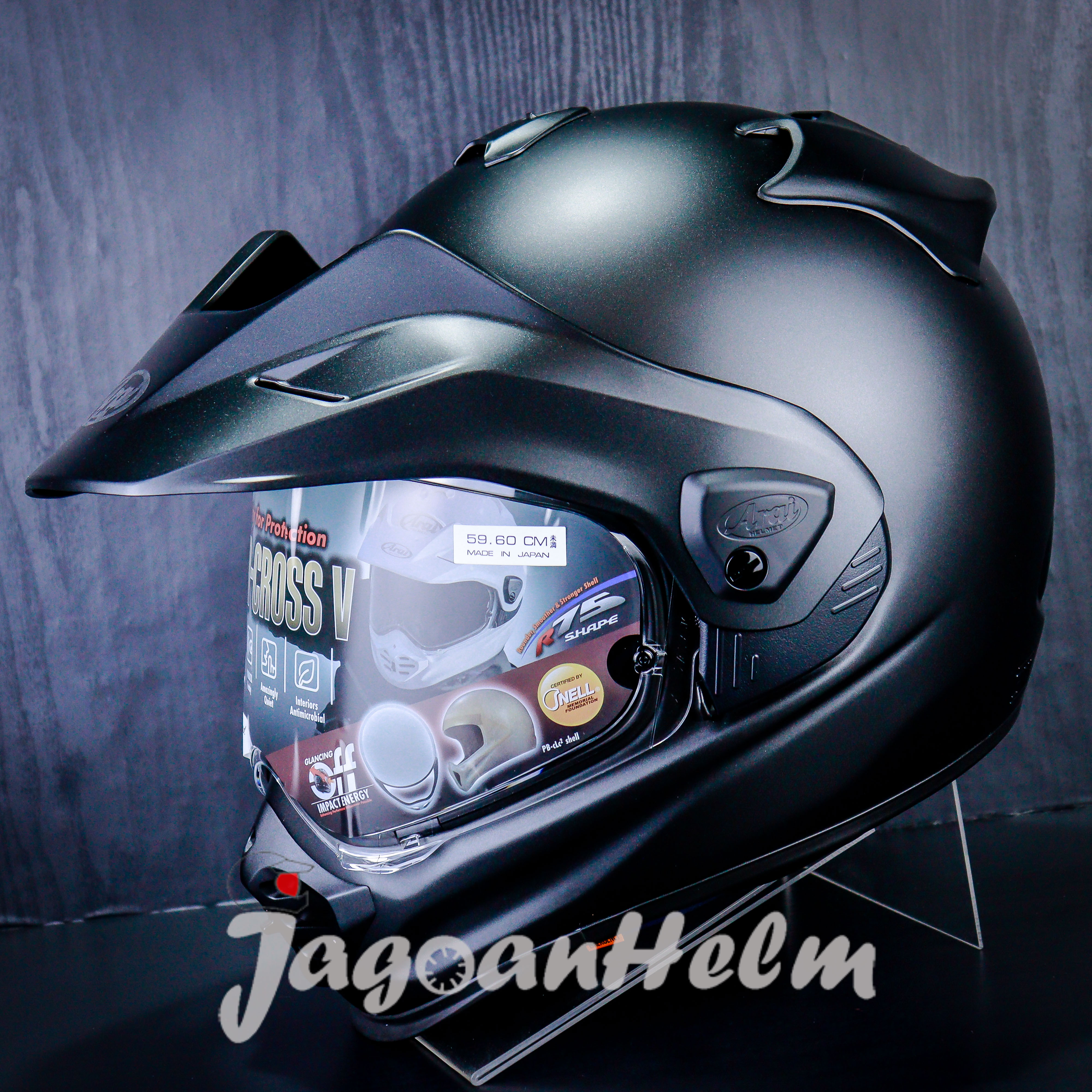 ARAI HELM TOURCROSS V SOLID | FLAT BLACK | ARAI TOUR CROSS V SUPER MOTO Harga 10,000,000 rupiah*Gratis Ongkir