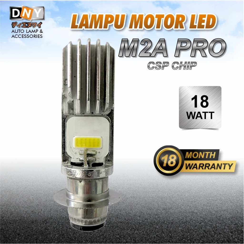 Lampu LED Motor M2A PRO H6 AC DC Motor Bebek Matic Lampu Putih Harga 39,900 rupiah*Gratis Ongkir