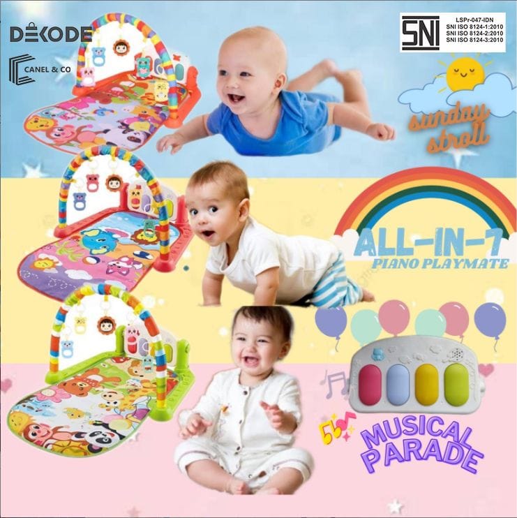 Canel & Co baby play gym baby toys Rattle & piano playmat mat/mattress baby playgym musical