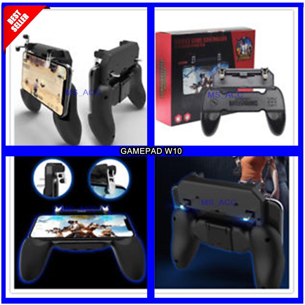Universal Gamepad W10 + Trigger L1 R1 / Gamepad Pubg New Model - Hitam { ms acc } Harga 9,000 rupiah*Gratis Ongkir