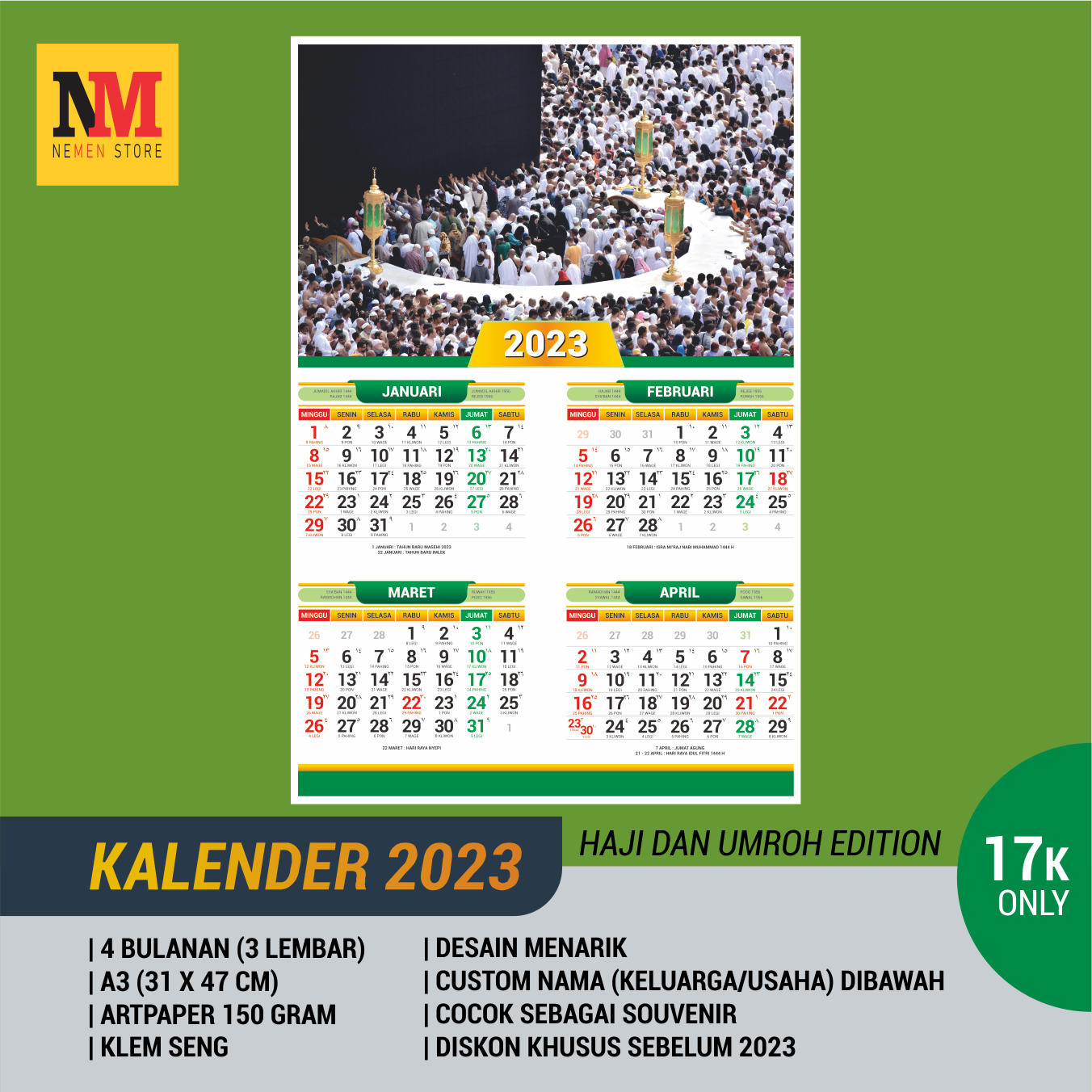 Kalender Tahun 2023 Lengkap Dengan Tanggal Merah Masehi 47 Off 7441