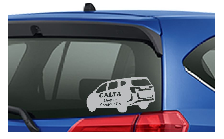 Stiker Calya Owner Community Toyota Mobil Body Kaca Belakang Sticker Harga 33,000 rupiah*Gratis Ongkir