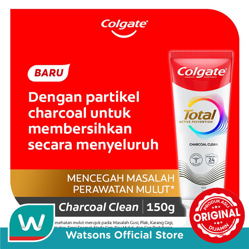 Colgate Total Charcoal Toothpaste 150g - Pasta Gigi