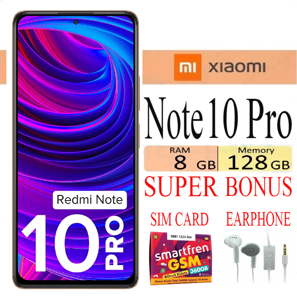 PROMO !!! SMARTPHONE XIAOMI REDMI NOTE 10 PRO RAM 8/128 GB -Sein Harga  2,350,000 Ringgit*Penghantaran Percuma