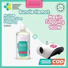 BerryC Mesin & Air Room Sterilizer Fogging 500ml Alat Fogging & Cairan Asap Sanitizer Mobil Ruangan