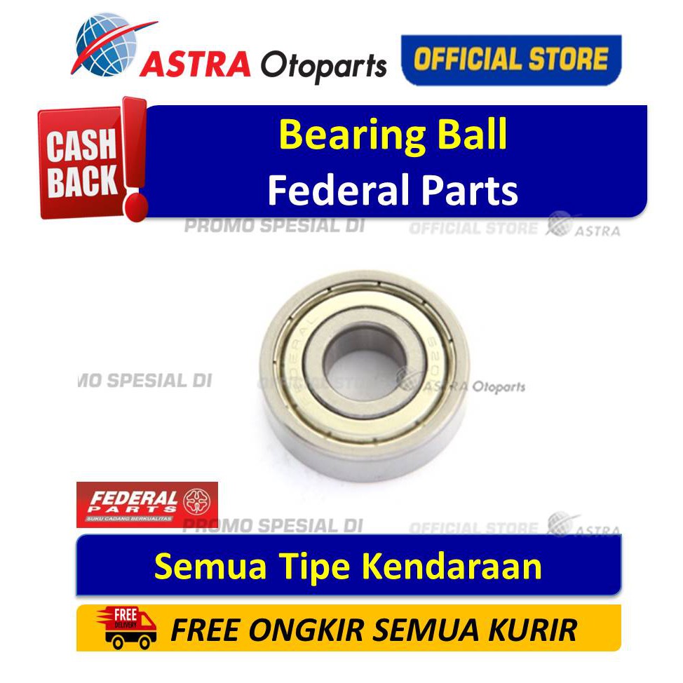 Bearing Federal Parts tipe 62012Z untuk semua jenis motor Harga 14,000 rupiah*Gratis Ongkir