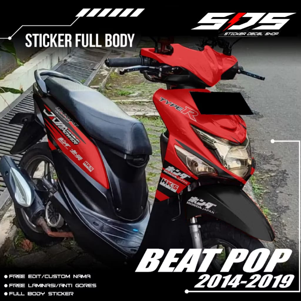 Promo Cod beat pop sticker full body decal sticker beat pop 2014-2019 fullbody variations JDM Racing Harga 114,500 rupiah*Gratis Ongkir