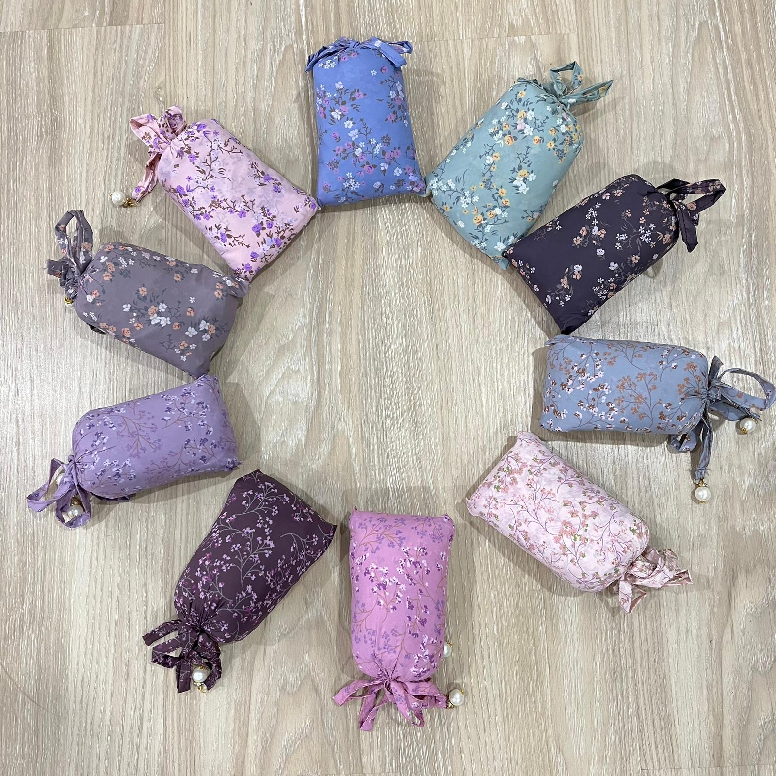 Premium Korean Parachute Motif Mini Travel Adult Mukena