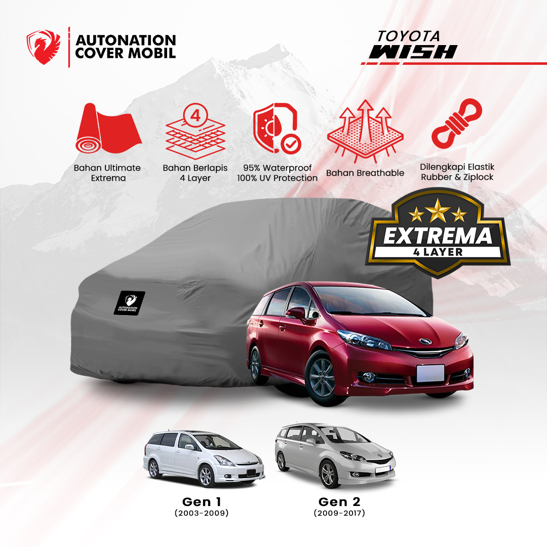Autonation Garage - Cover Mobil Toyota Wish Extrema 4 Layer Harga 1,175,000 rupiah*Gratis Ongkir