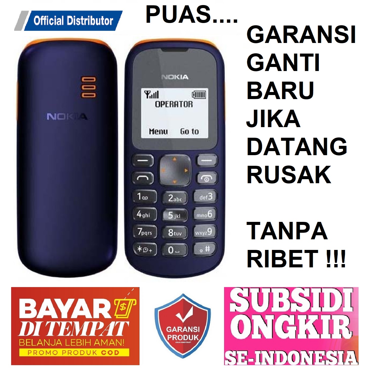 NOKIA 103 - HP JADUL - HP MURAH TERLARIS PROMO !!! Harga  98,900 Ringgit*Penghantaran Percuma