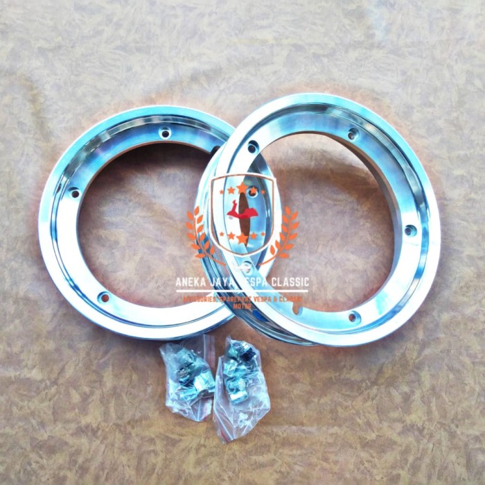 PROMOSI VELG TUBELESS VESPA MERK VROSSI MODEL POLISH Harga 1,421,000 rupiah*Gratis Ongkir