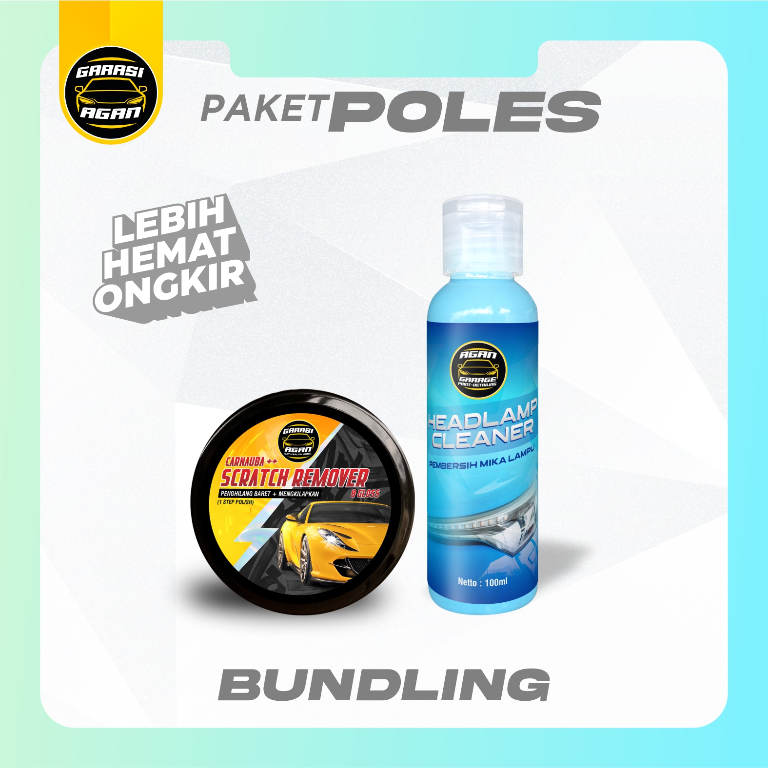 GARASI AGAN PAKET POLES Pembersih Mika Lampu Penghilang Baret Body Headlamp Cleaner Scratch Remover Harga 80,000 Ringgit*Penghantaran Percuma